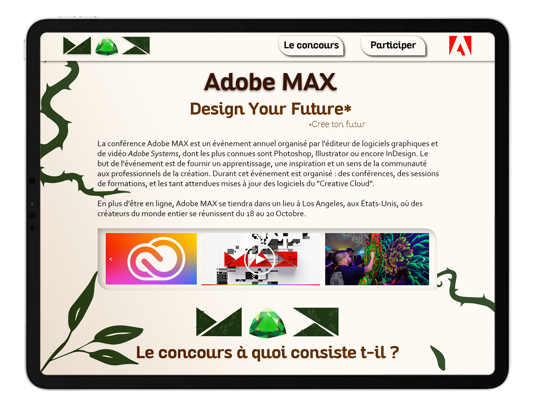 Projet Adobe MAX